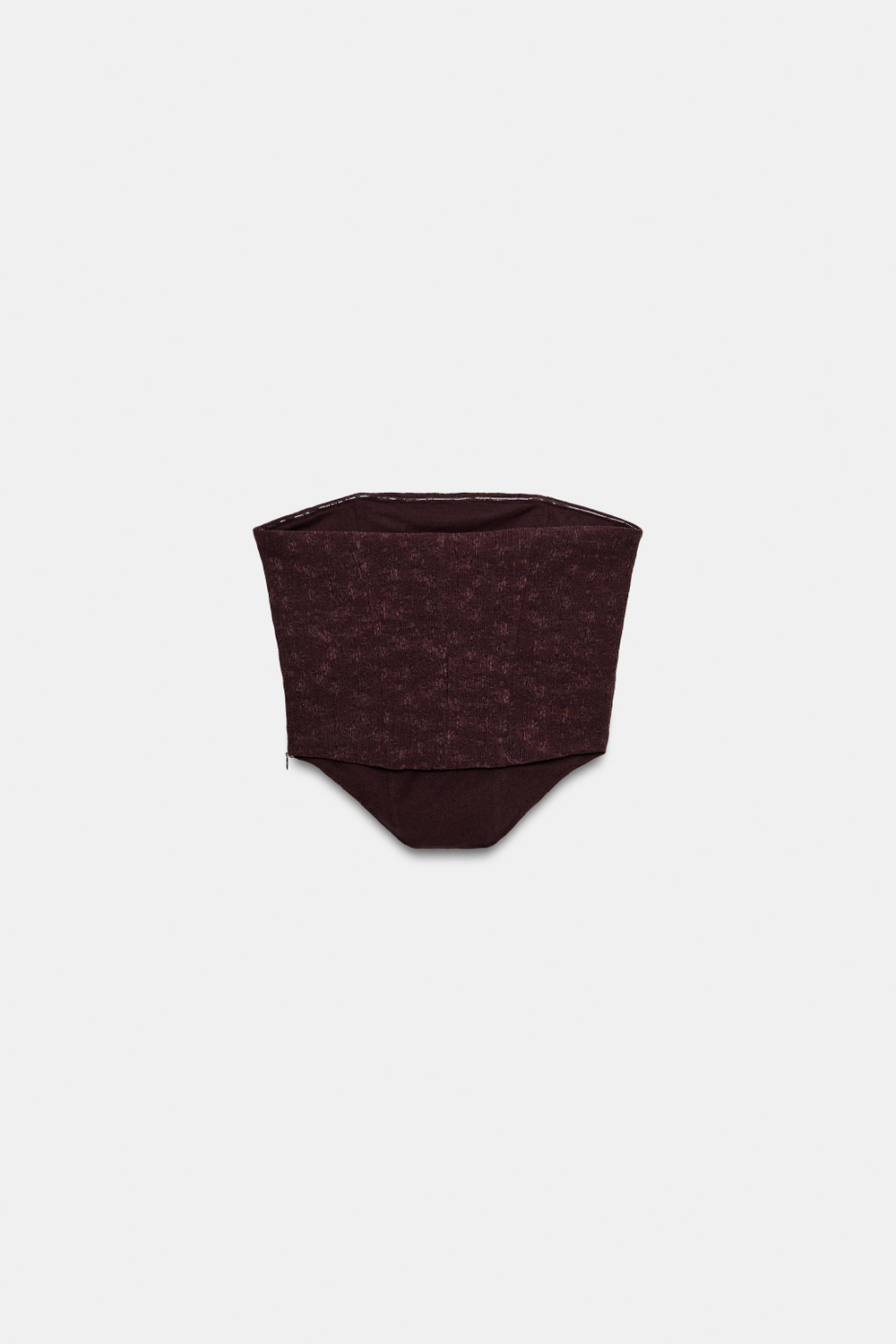 ZARA ТОП В БЕЛЬЕВОМ СТИЛЕ, ШОКОЛАДНЫЙ