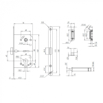 Корпус замка ML85-50 CP (хром)