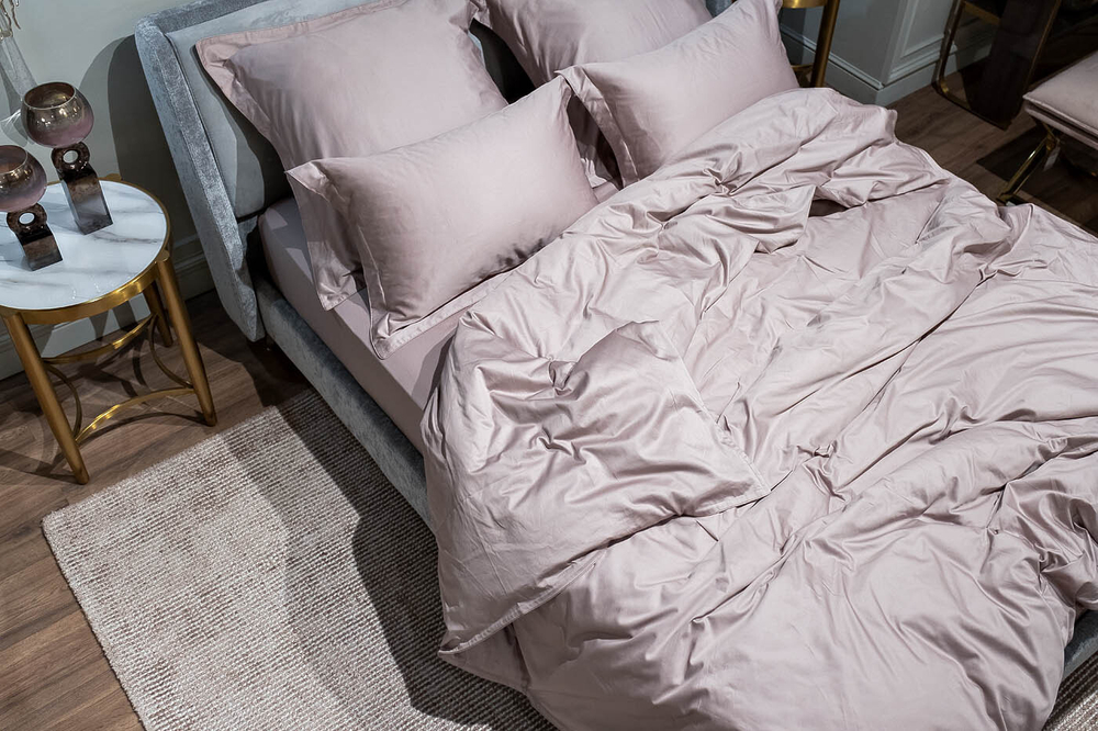 Простыня на резинке 180x200x30 Garda Decor розовая