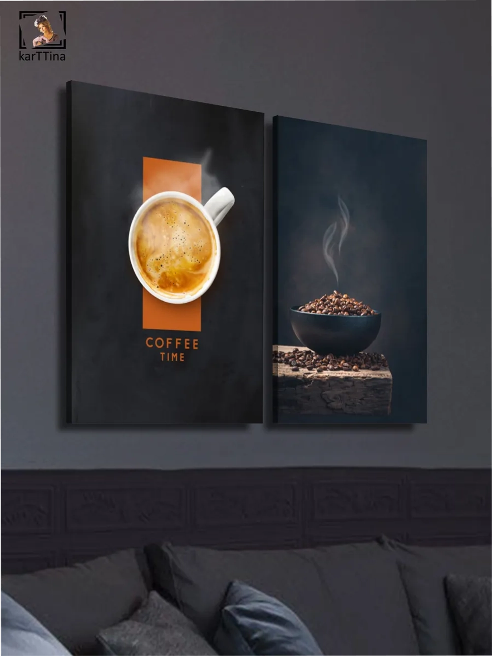Картина Свежесть обжарки модульная 50x70см 2шт.