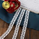 Кружево вязаное (тесьма) 15 мм / 182.8 метра, TBY.5635 цв.02 белый, Kruzhevo
