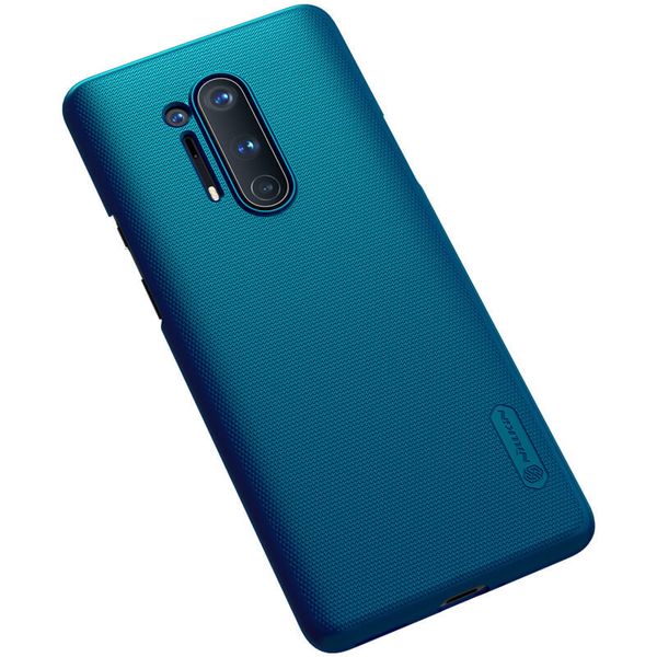 Пластиковый чехол-бампер Nillkin Super Frosted Shield для One Plus 8 Pro (синий)