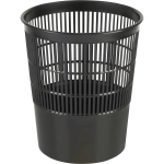 Корзина для мусора и бумаг Luscan 14 л пластик сетчатая чёрная (30x26x26 см)