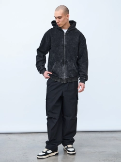 Худи на молнии Garment dyed 380 г