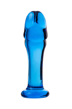 Фаллоимитатор анальный Sexus Glass стеклянный синий 13,5 см