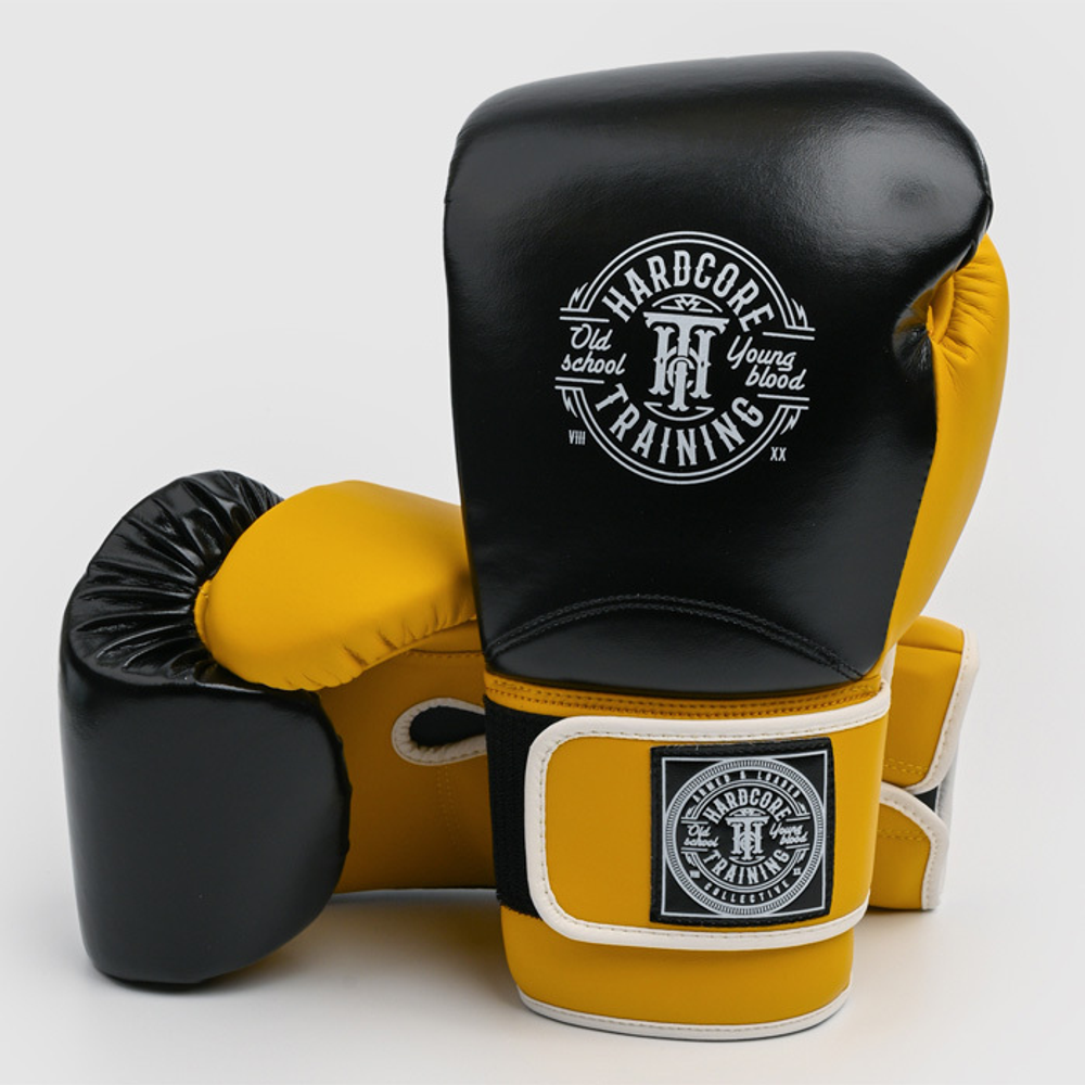 Боксерские перчатки Hardcore Training HardLea Black/Yellow