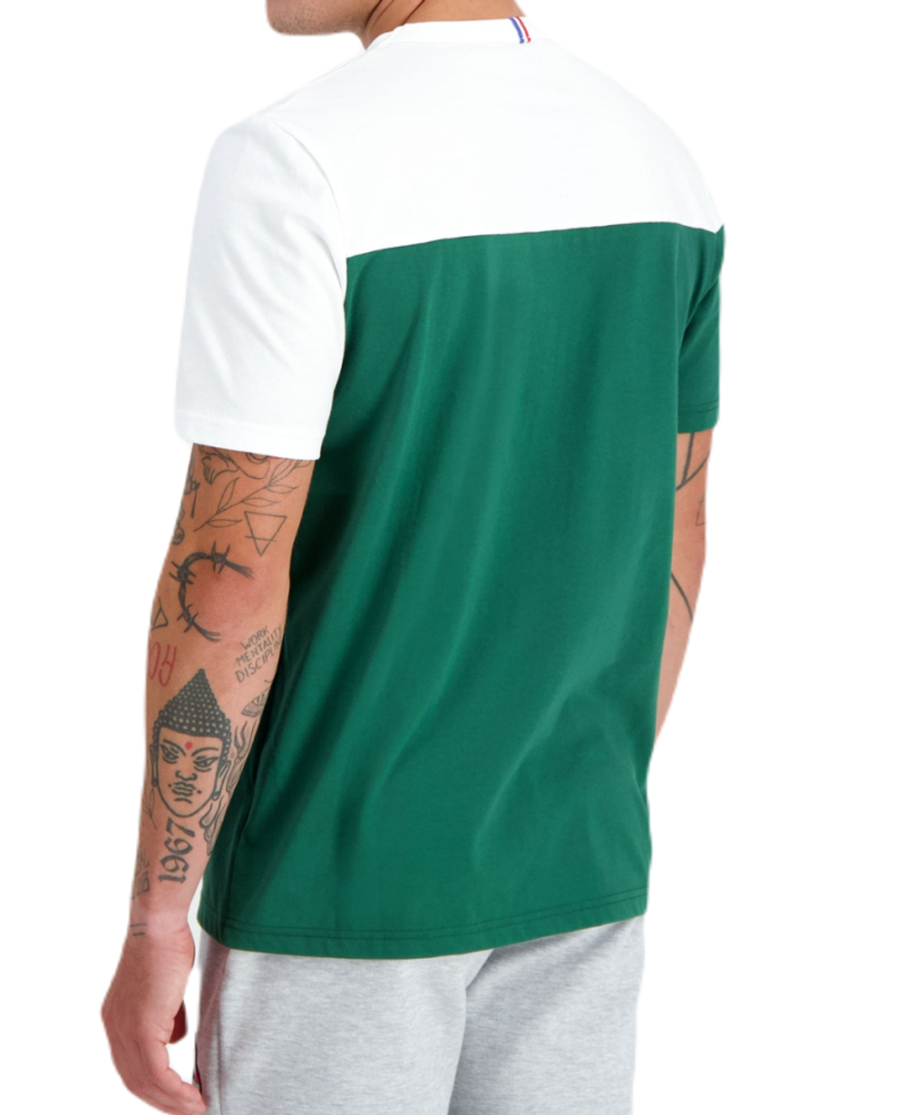 Мужская теннисная футболка Le Coq Sportif BAT Tee Short Sleeve N°3 SS23 - vert foncé camuset