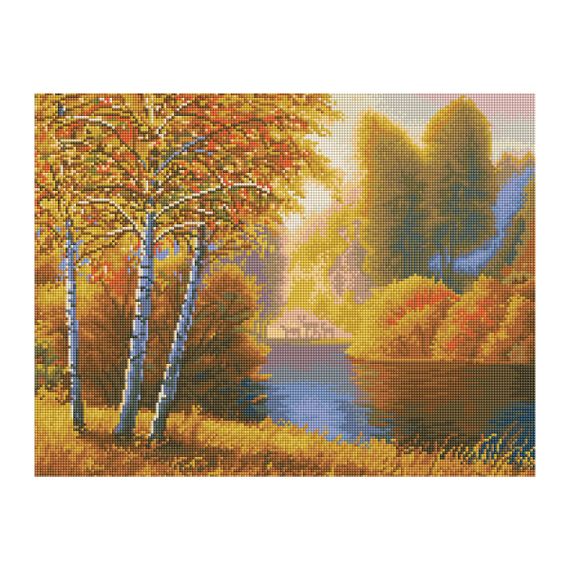 Almaz qaşlarla mozaika \ Алмазная мозаика \ Diamond painting Алмазная мозаика ТРИ СОВЫ "Осень", 40*50см, холст на деревянном подрамнике, картонная коробка с плас