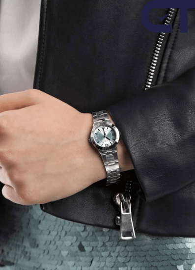 Casio LTP-1241D-3A — женские часы с зелёным циферблатом и датой