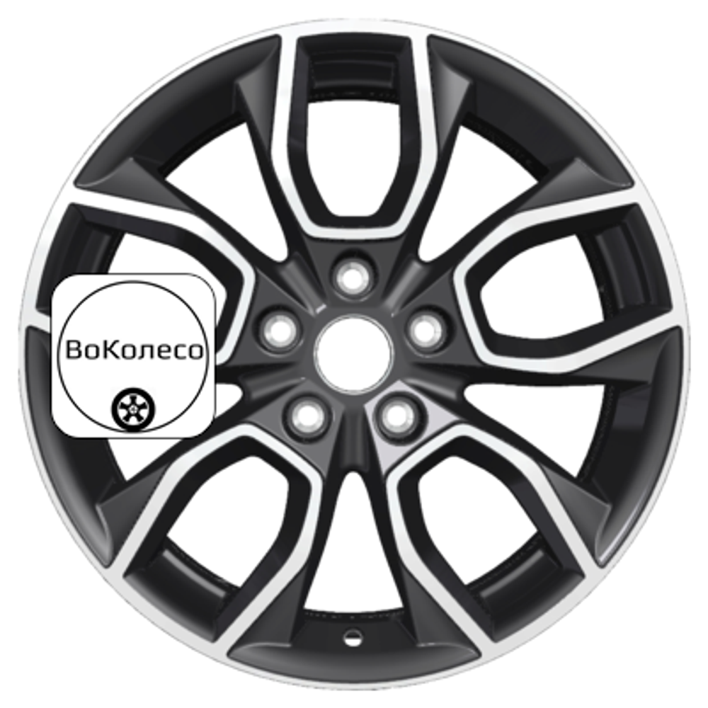 7x17/5x114,3 ET48 D67,1 KHW1713 (Kia K5) Black-FP Khomen Wheels