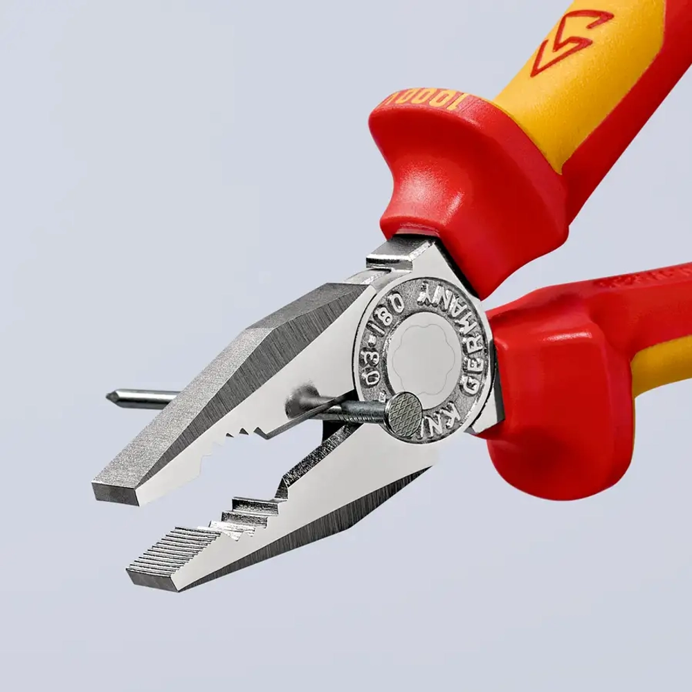 Плоскогубцы комбинированные хромированные 180 мм Knipex 03 06 180 SB