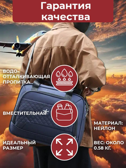 Сумка для ручной клади 40x30x20 в самолет, дорожная, для путешествий и поездок цвет Красный