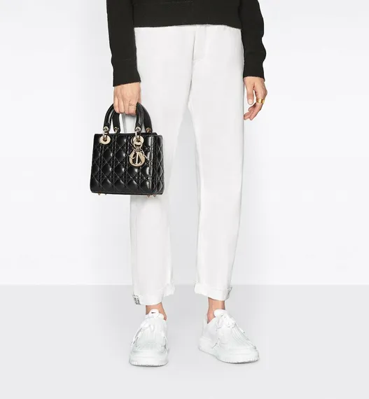 Сумка Dior Lady Dior My Abcdior, модель маленького формата персиковый
