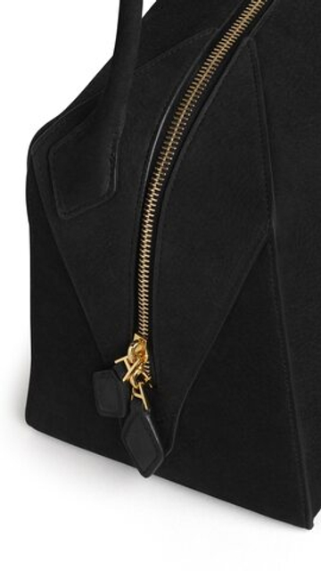 ALAÏA СУМКА LE BOULEDOGUE ИЗ ЗАМШИ, ЧЕРНЫЙ