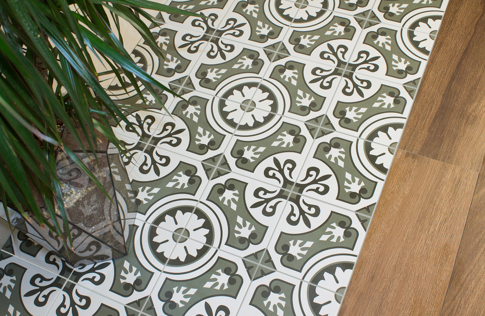 Smile Tile Эклектика Пальмира Зеленый 20x20