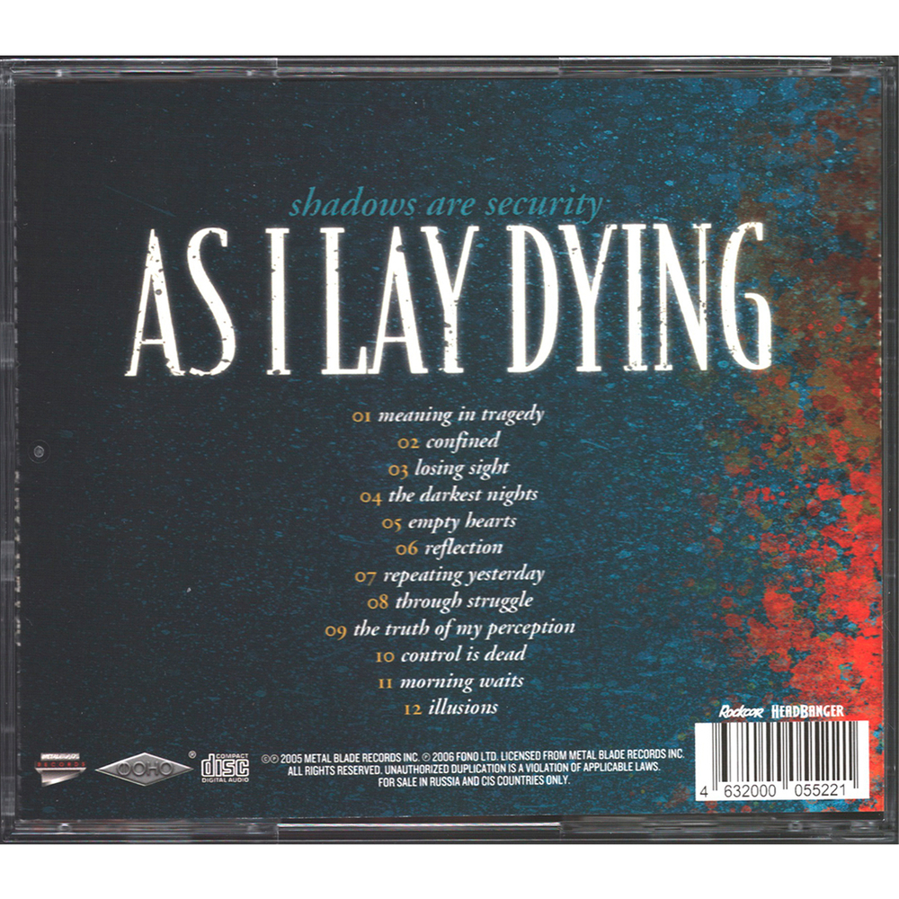 As I Lay Dying / Shadows Are Security (RU)(CD)