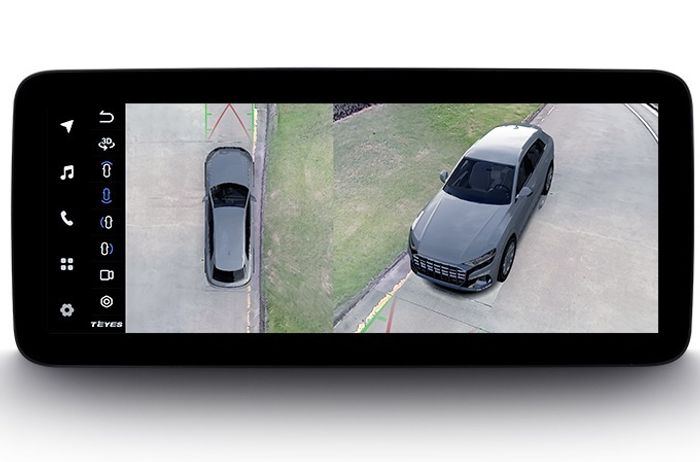 Магнитола для Mercedes Benz GLK X204 2012-2015 NTG 4.5 - Teyes LUX ONE 360 монитор 12.3", Android 10, Быстрая, CarPlay, 4G SIM-слот, 4 камеры в комплекте