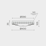 Потолочный светильник LED4U L1146-400 GD