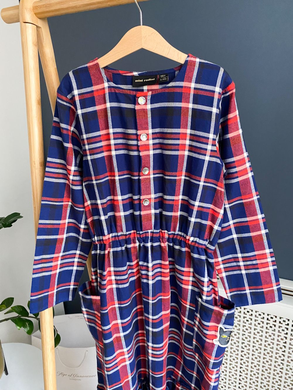 Хлопковое платье Mini Rodini, 146