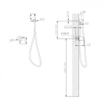 Гигиенический душ со смесителем Abber Emotion AF8825G Золото матовое