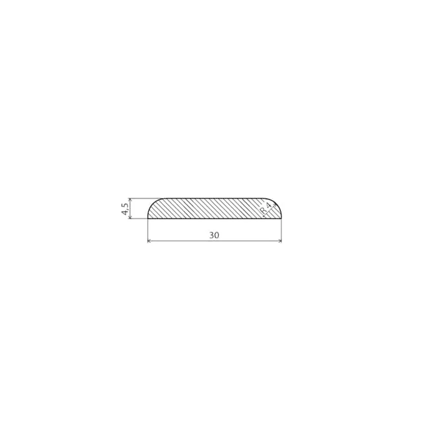 Притворная планка дверная прямая шпонированная Belwooddoors