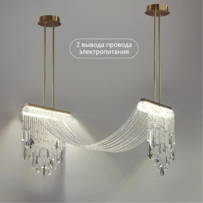 5420/48L HALL ODL_EX25 065 античная бронза/металл/стекло/хрусталь Люстра LED 2*24W (два вывода) 4000K 2239Лм AFINA