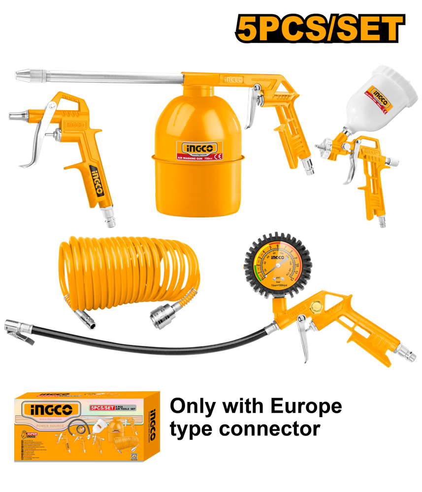 Набор пневмоинструментов INGCO AKT0053 5 шт. Набор пневмоинструментов INGCO AKT0053 5 шт.