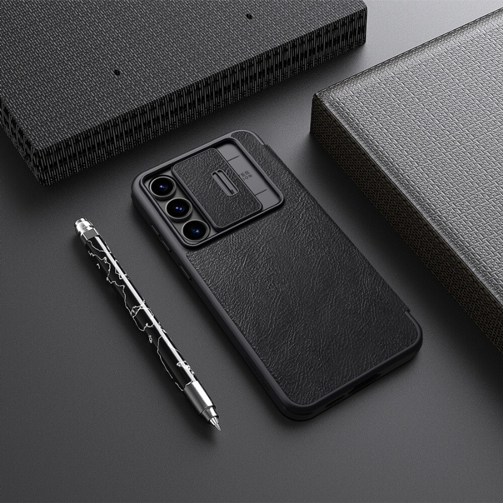 Кожаный чехол-книжка Nillkin Leather Qin Pro для Samsung Galaxy S24 FE