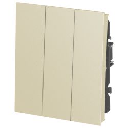 Выключатель ЭРА Arktik 16-1107-04 тройной 10АХ-250В шампань | Эра Arktik