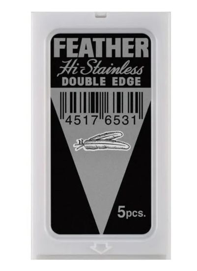 Сменные Лезвия Feather 5 пачек по 5 шт (25 лезвий)