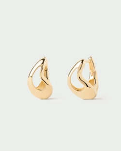 Серьги Tempo Hoops серебро 925 пробы покрытое золотом