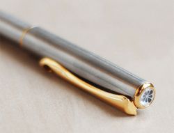 Роллер Diplomat Traveller stainless steel gold (D20000651) 1