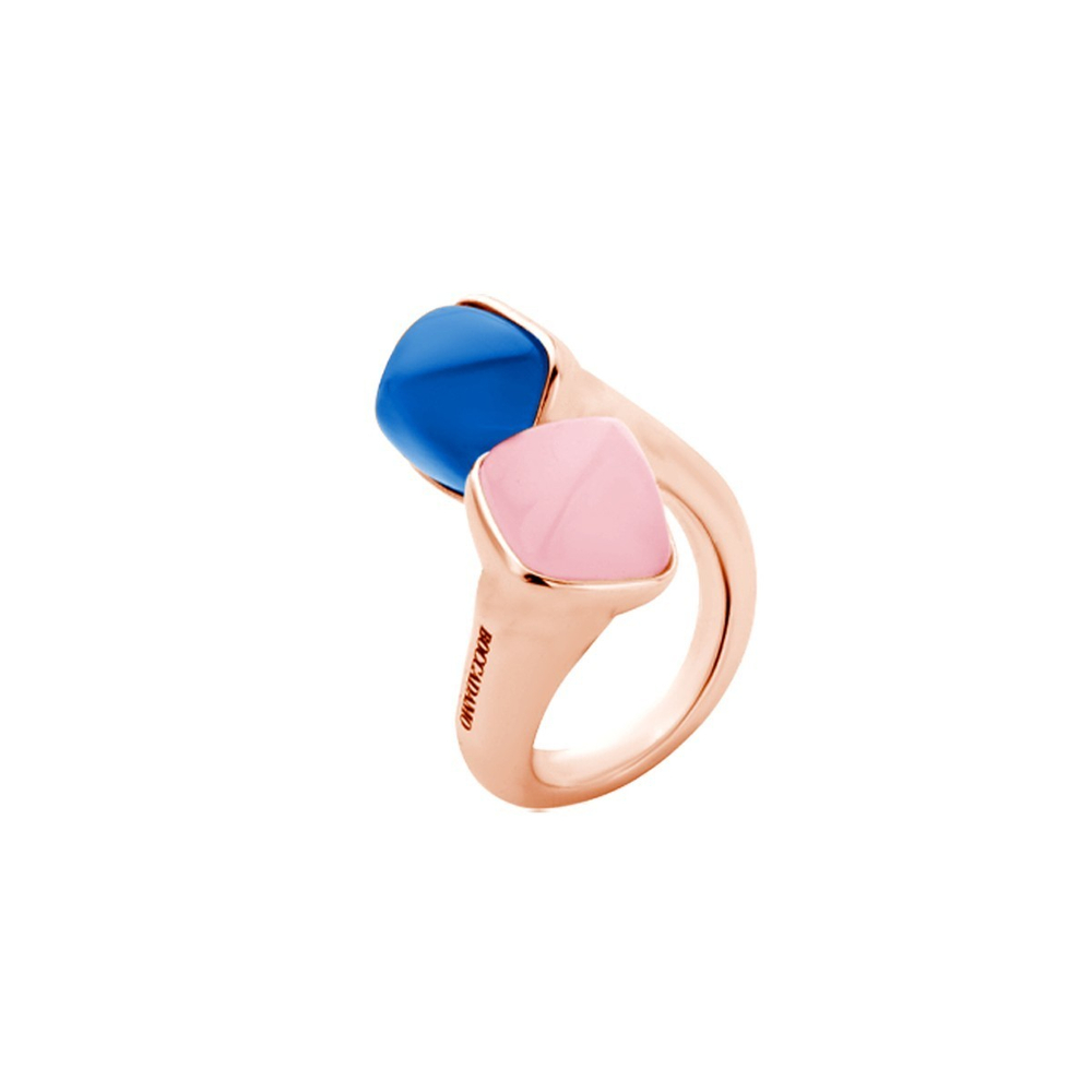 Кольцо Boccadamo Caleida Rose-Blue XAN162RR R/BL/RG с опалом, с регулируемым размером