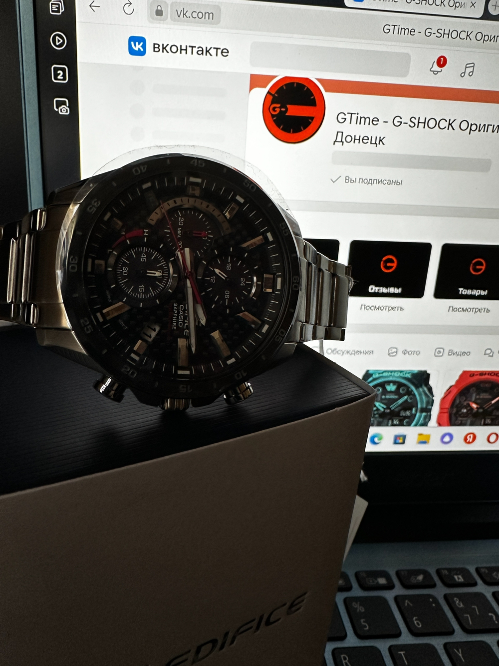 Японские наручные часы Casio Edifice EFS-S540DB-1A с хронографом