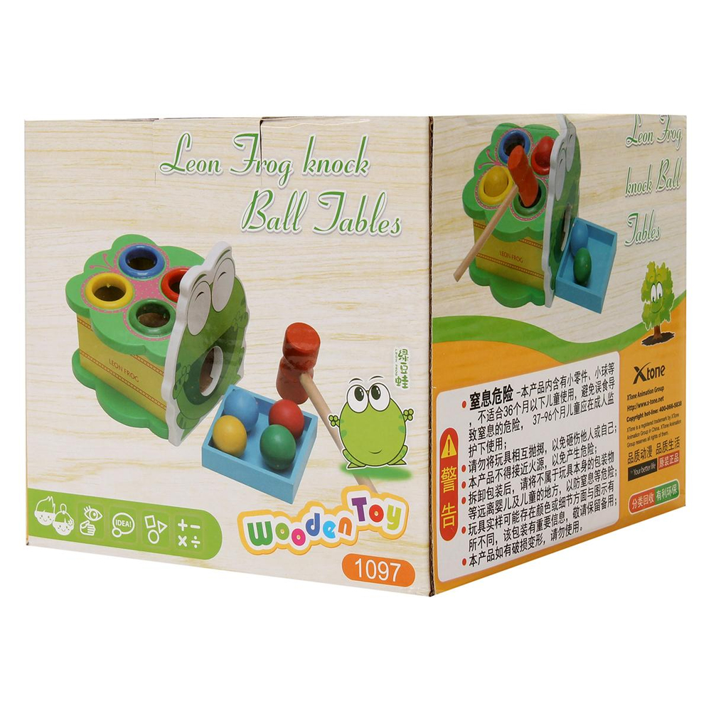 Развивающая игрушка деревянная 3 ячейки, коробка C-41663