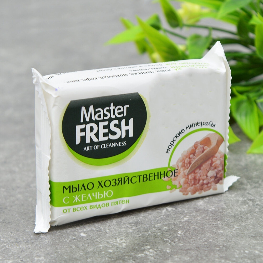 Мыло хозяйственное с желчью от всех видов пятен 90г, Master FRESH