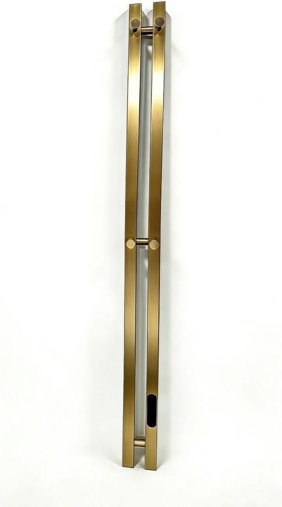Полотенцесушитель электрический Rein Double Cube-Brushed Gold 1200*90 мм