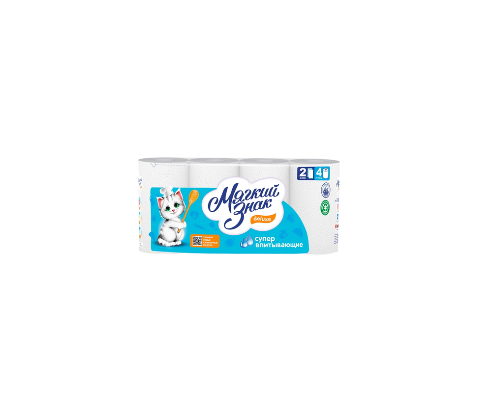 Полотенца бумажные ролевые Мягкий знак Deluxe 4р 2сл