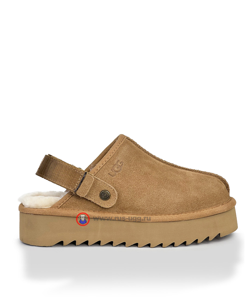 GOLDENSTAR CLOG PLATFORM Chestnut