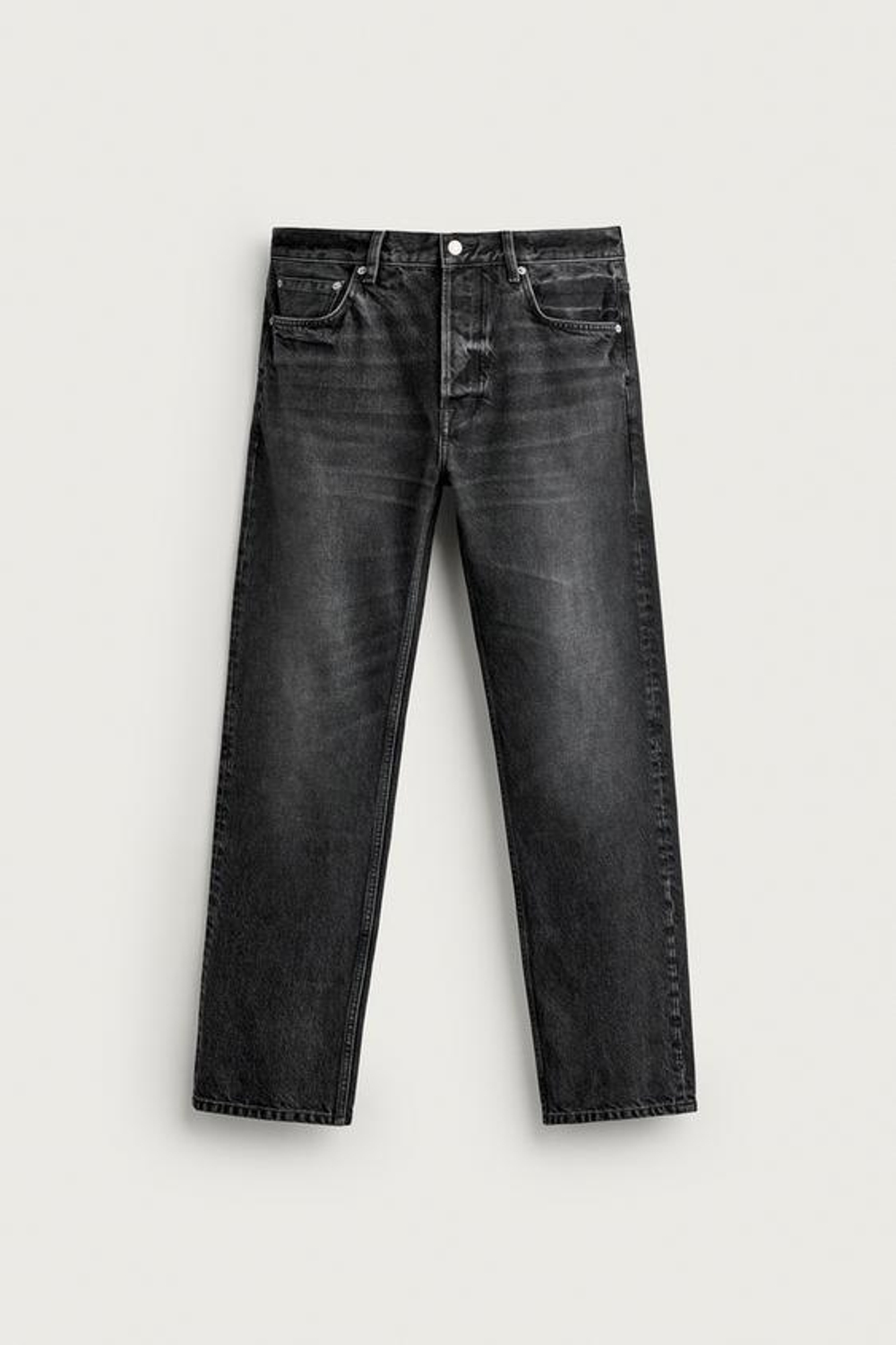 ZARA X AARON LEVIN ДЖИНСЫ STRAIGHT FIT, ЧЕРНЫЙ