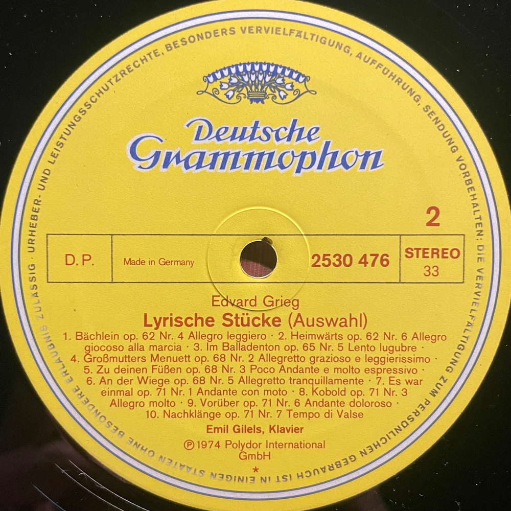 Григ - Лирические пьесы (Германия 1974г.)