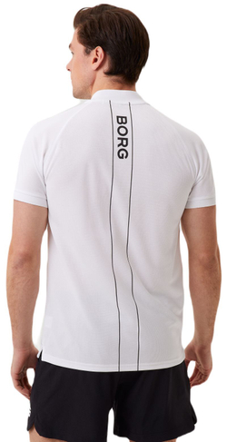 Мужское теннисное поло Björn Borg Ace Performance Zip Polo - белый