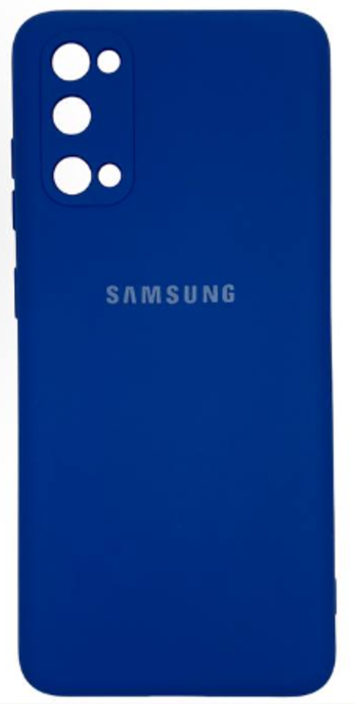 Накладка для Samsung Galaxy S20 Silicone cover синяя