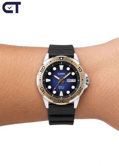 Casio MTD-140-2A General часы наручные мужские — синий циферблат, полимерный ремешок и WR100