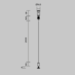 Тросовый подвес Maytoni (Чёрный, 2 м), ALM-P-B-2000 642045