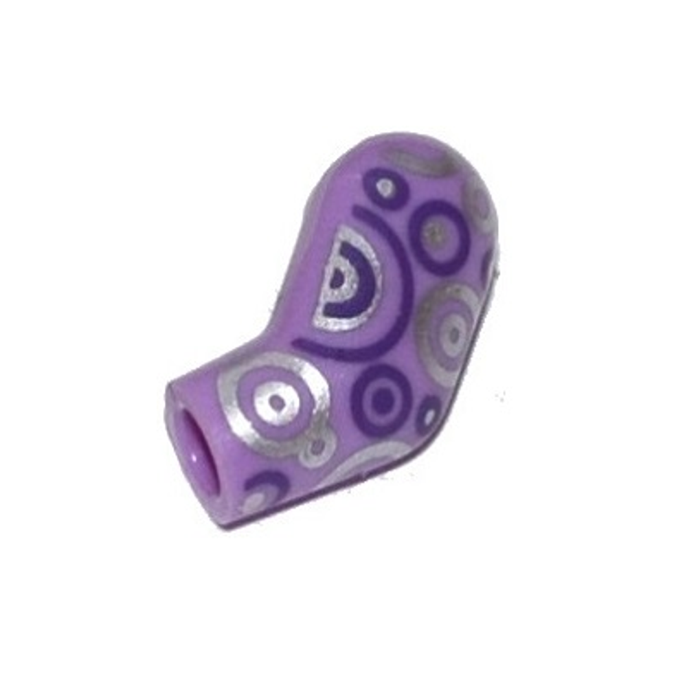 981pb040 Arm, Left with Dark Purple and Silver Circles Pattern