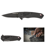 Нож складной выкидной с гладким лезвием MILWAUKEE HARDLINE FOLDING KNIFE SMOOTH, лезвие 64 мм D2 сталь 4932492452