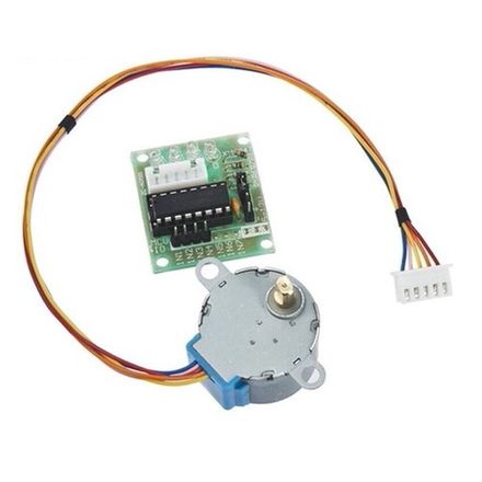 Шаговый 4-х фазный двигатель 28BYJ-48 5V с платой управления ULN2003