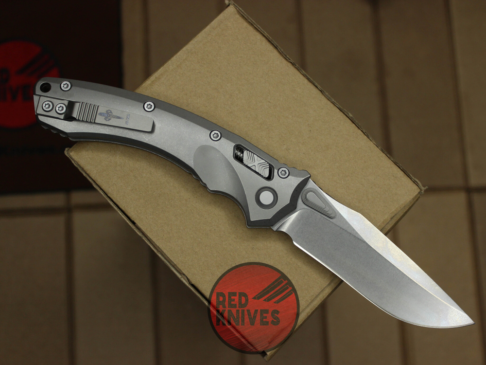 Нож Microtech Amphibian Titanium - рукоять титан, клинок апокалиптик