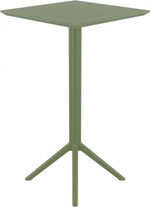 Стол пластиковый барный складной Siesta Contract Sky Folding Bar Table 60, оливковый